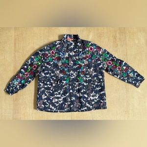Anthropologie Vilagallo Embroidered Camo Jacket